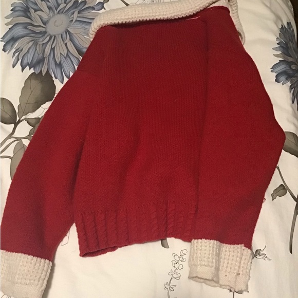 Red Cardigan with Heart Buttons - Picture 3 of 4